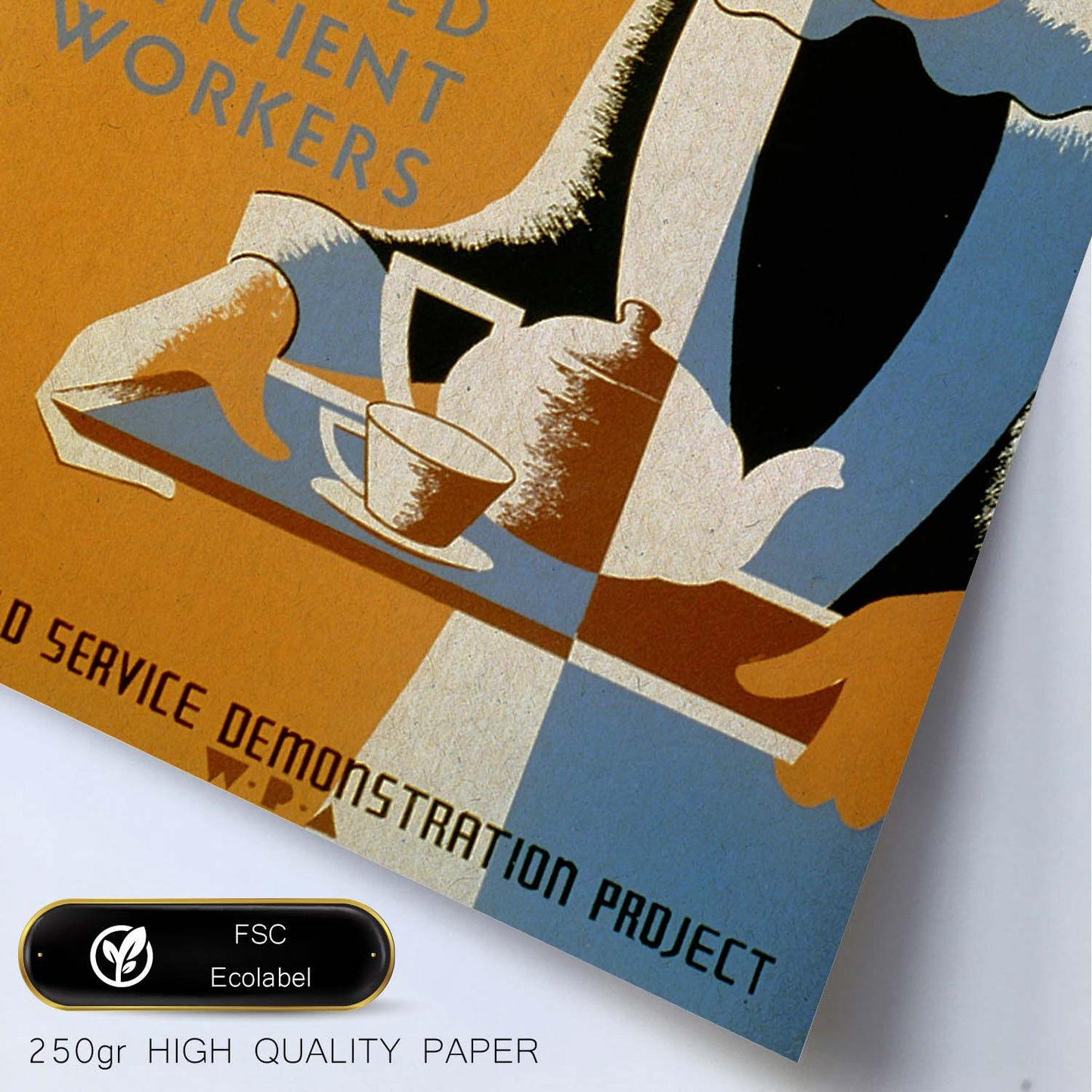 Poster vintage. Cartel vintage curso entrenamiento "Ready to serve".-Artwork-Nacnic-Nacnic Estudio SL