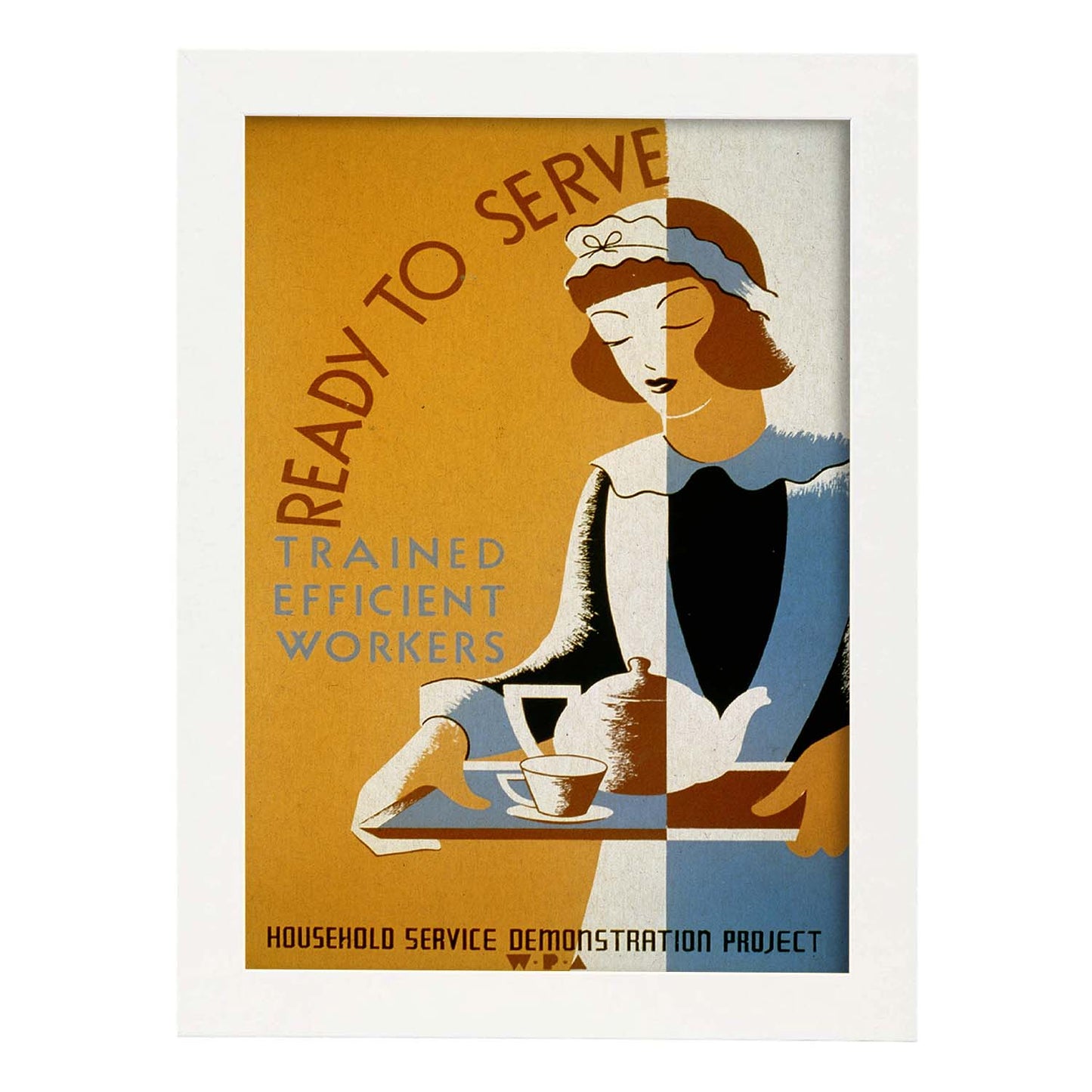 Poster vintage. Cartel vintage curso entrenamiento "Ready to serve".-Artwork-Nacnic-A3-Marco Blanco-Nacnic Estudio SL