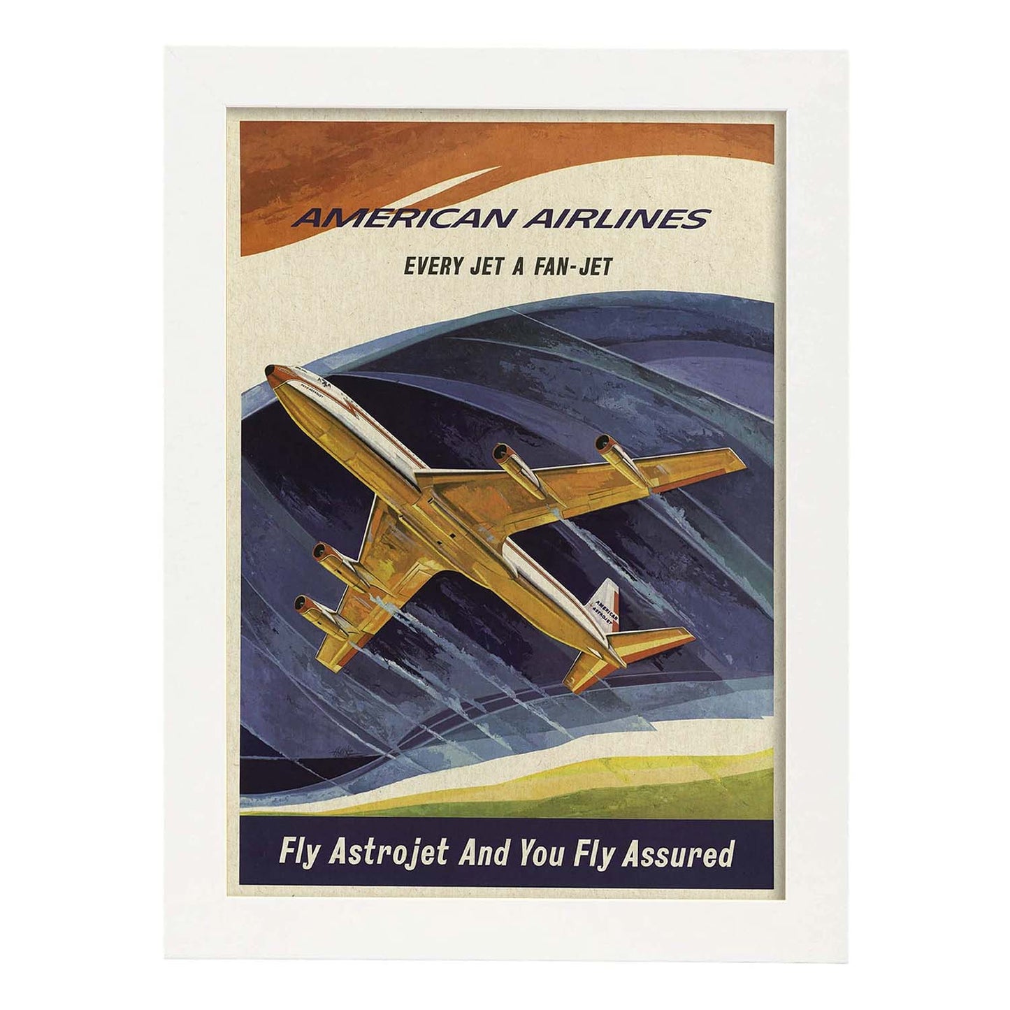 Poster Vintage. Cartel Vintage de América. American Airlines.-Artwork-Nacnic-A3-Marco Blanco-Nacnic Estudio SL