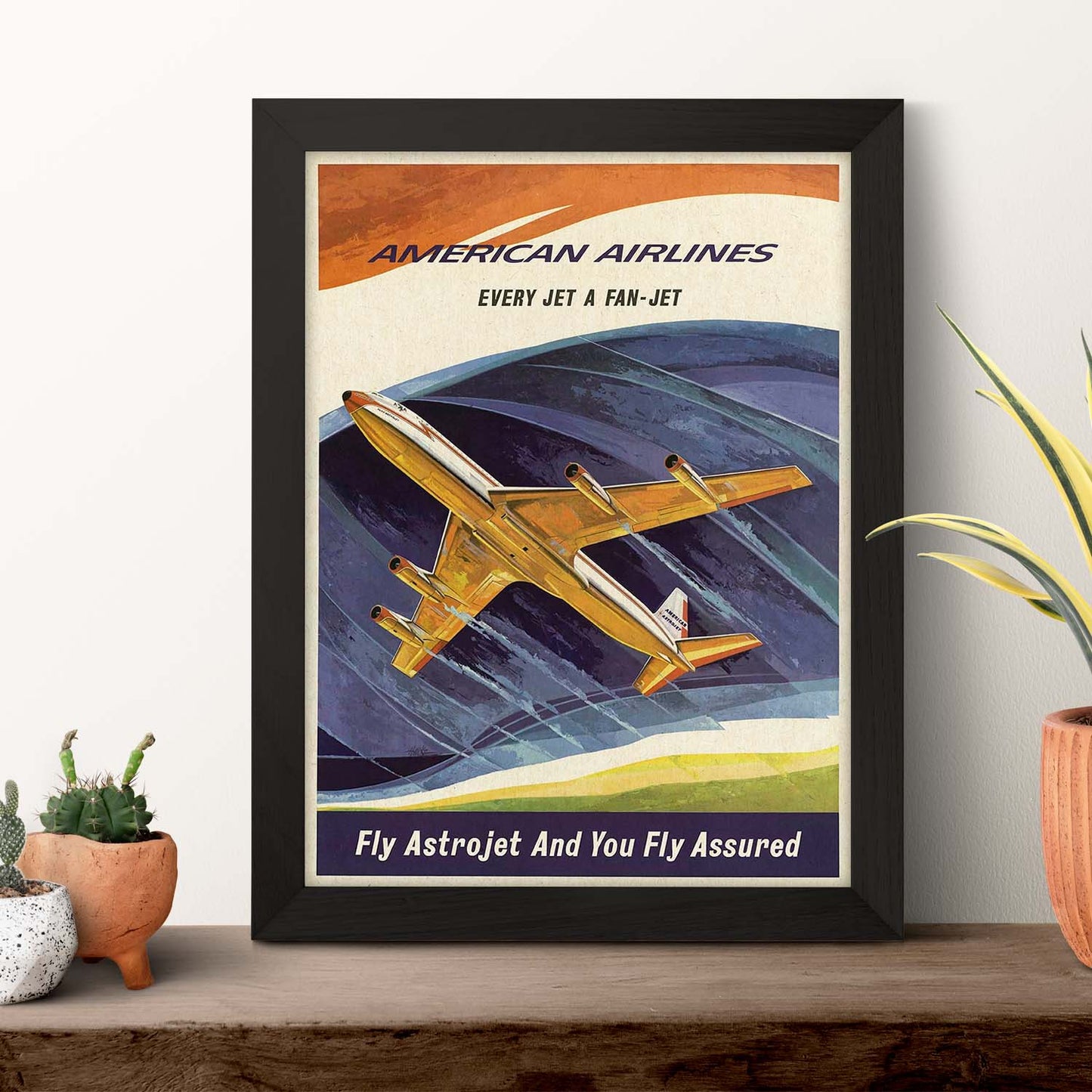 Poster Vintage. Cartel Vintage de América. American Airlines.-Artwork-Nacnic-Nacnic Estudio SL