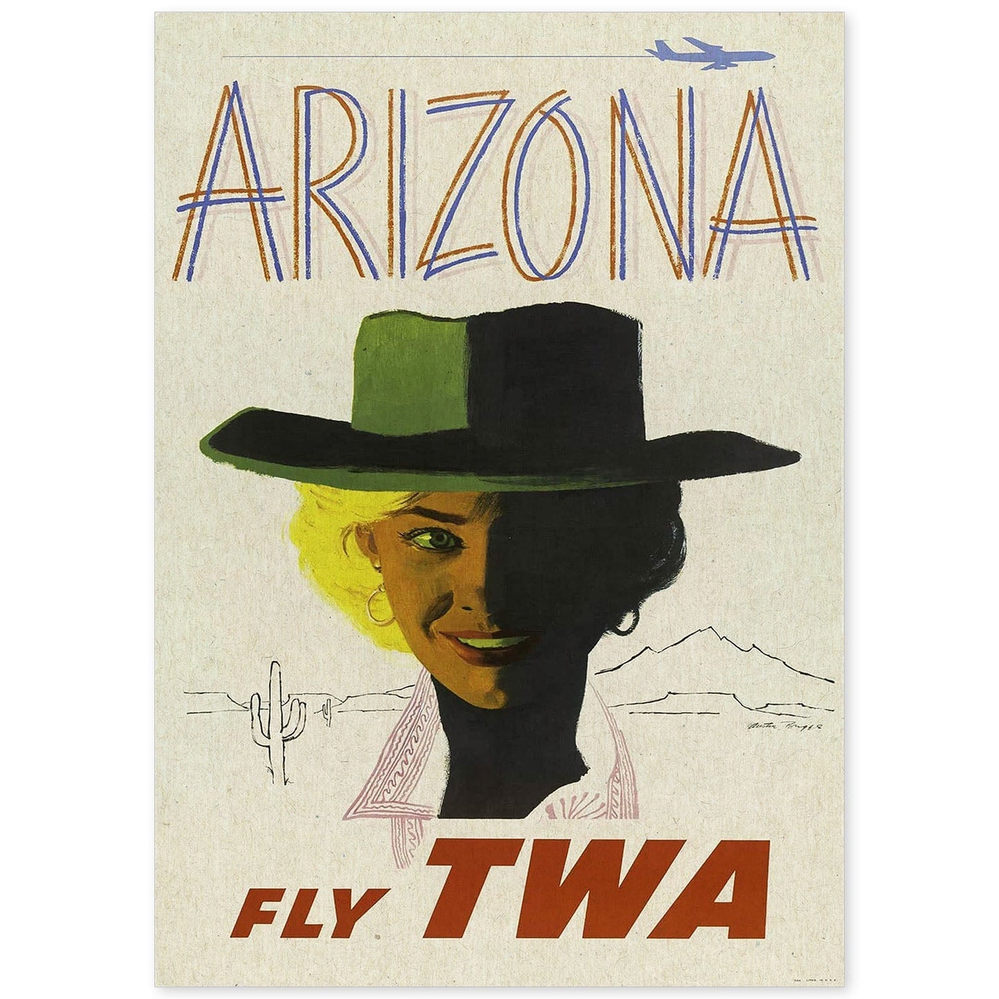 Poster Vintage. Cartel Vintage de América. Arizona.-Artwork-Nacnic-A4-Sin marco-Nacnic Estudio SL