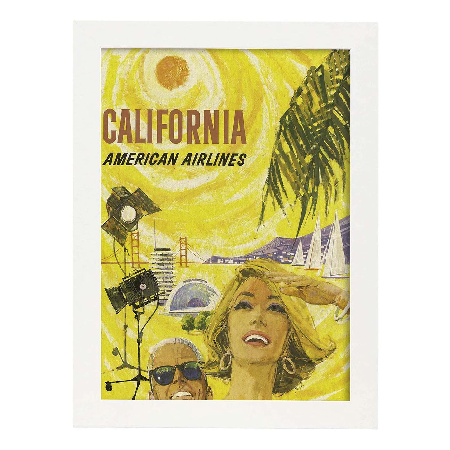 Poster Vintage. Cartel Vintage de América. California.-Artwork-Nacnic-A4-Marco Blanco-Nacnic Estudio SL