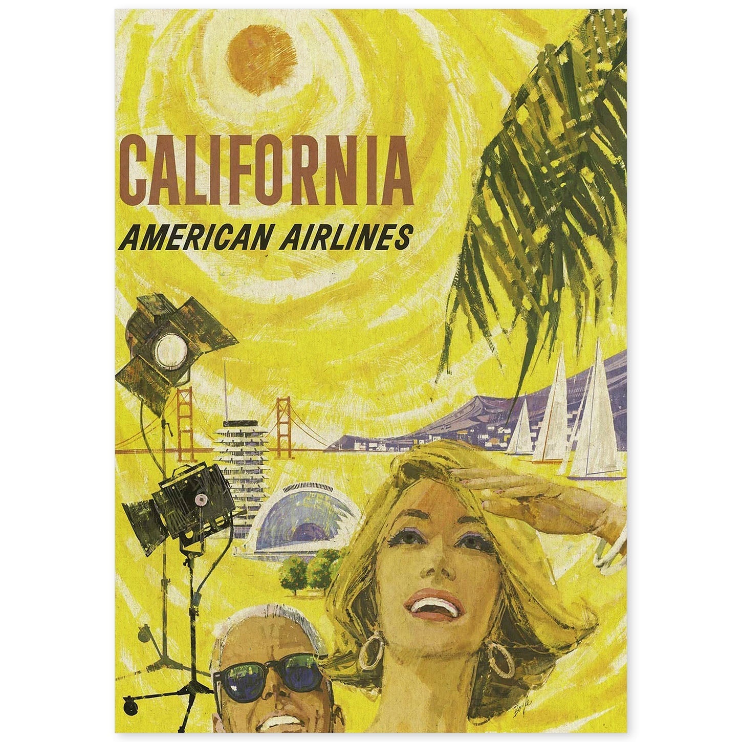 Poster Vintage. Cartel Vintage de América. California.-Artwork-Nacnic-A4-Sin marco-Nacnic Estudio SL
