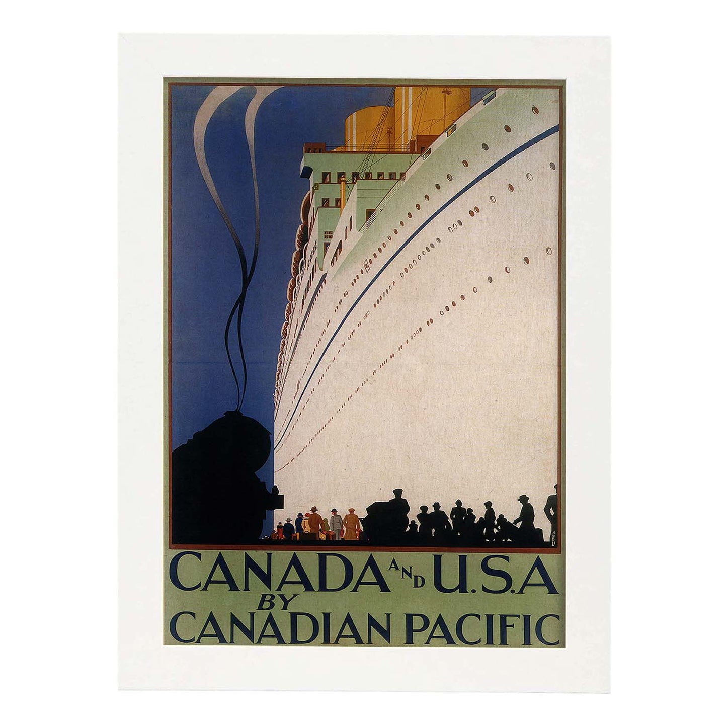 Poster Vintage. Cartel Vintage de América. Canadá y USA.-Artwork-Nacnic-A3-Marco Blanco-Nacnic Estudio SL