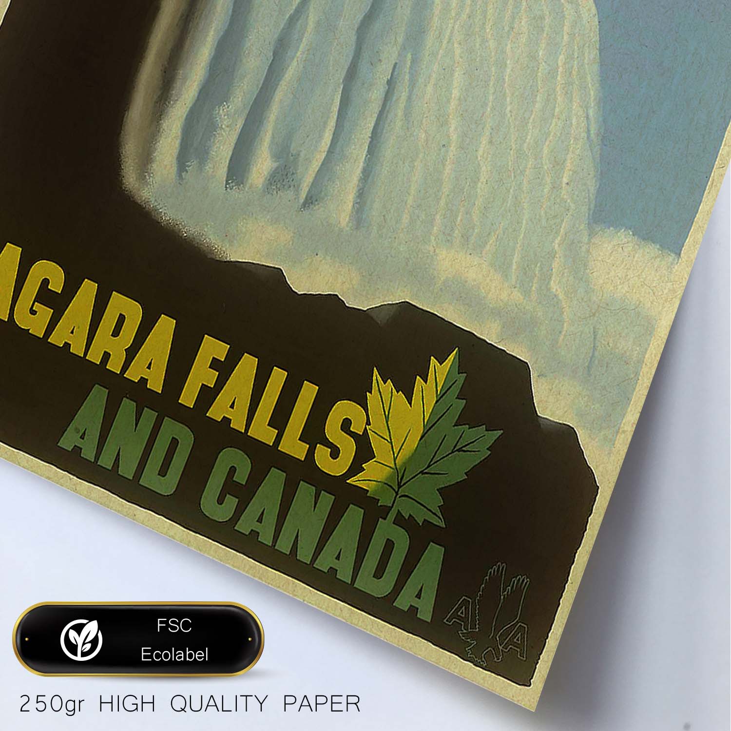 Poster Vintage. Cartel Vintage de América. Cataratas del Niagara.-Artwork-Nacnic-Nacnic Estudio SL