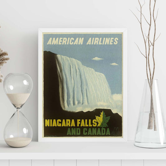 Poster Vintage. Cartel Vintage de América. Cataratas del Niagara.-Artwork-Nacnic-Nacnic Estudio SL