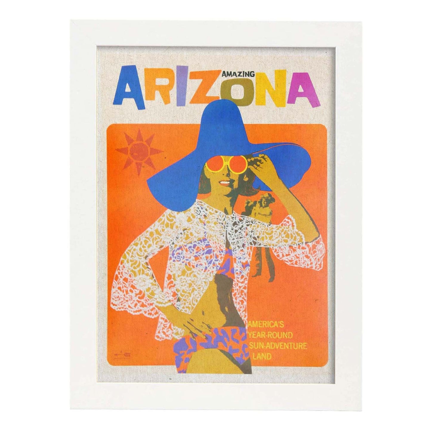 Poster Vintage. Cartel Vintage de América. Chica de Arizona.-Artwork-Nacnic-A3-Marco Blanco-Nacnic Estudio SL