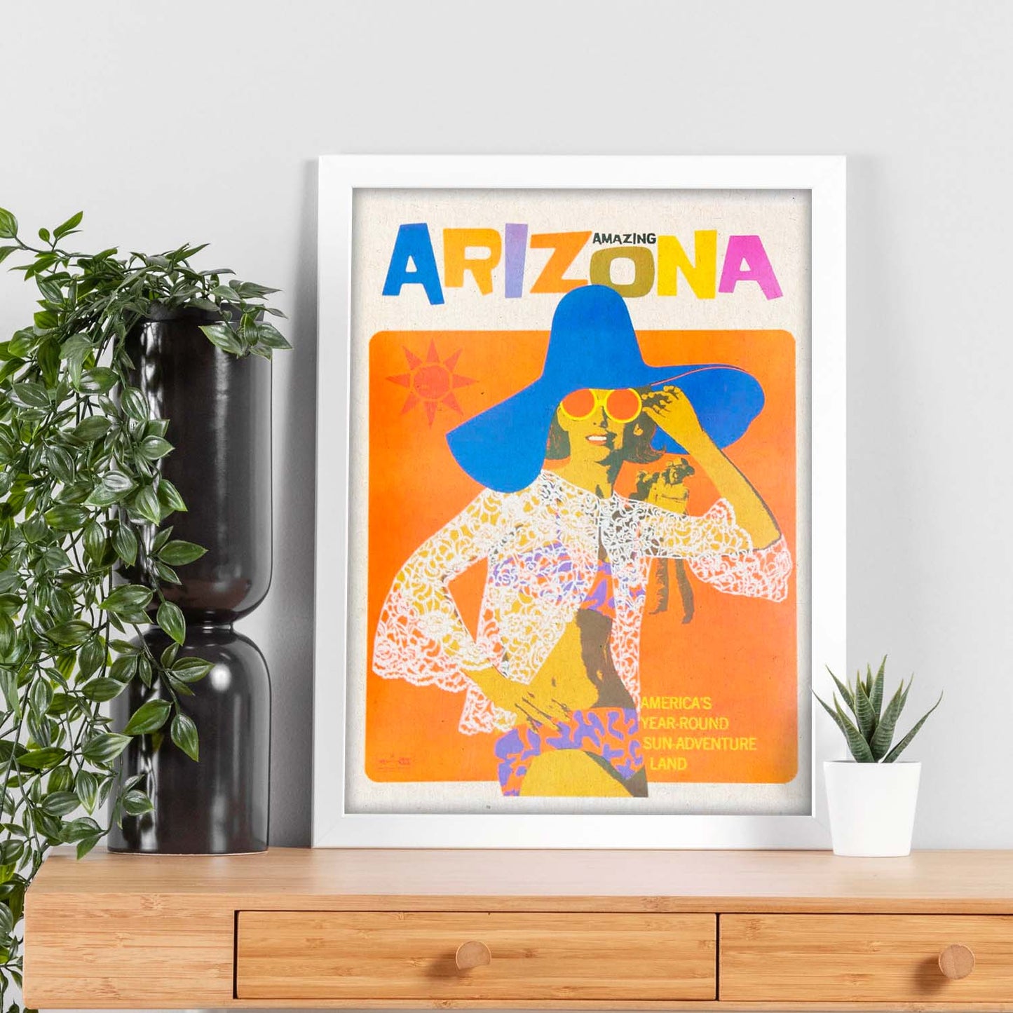 Poster Vintage. Cartel Vintage de América. Chica de Arizona.-Artwork-Nacnic-Nacnic Estudio SL