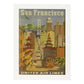 Poster Vintage. Cartel Vintage de América. Ciudad de San Francisco.-Artwork-Nacnic-A4-Marco Blanco-Nacnic Estudio SL
