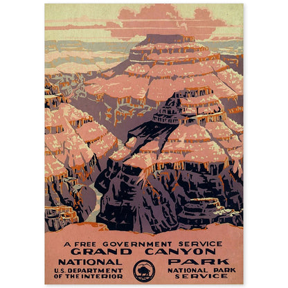 Poster Vintage. Cartel Vintage de América. El Gran cañon.-Artwork-Nacnic-A4-Sin marco-Nacnic Estudio SL