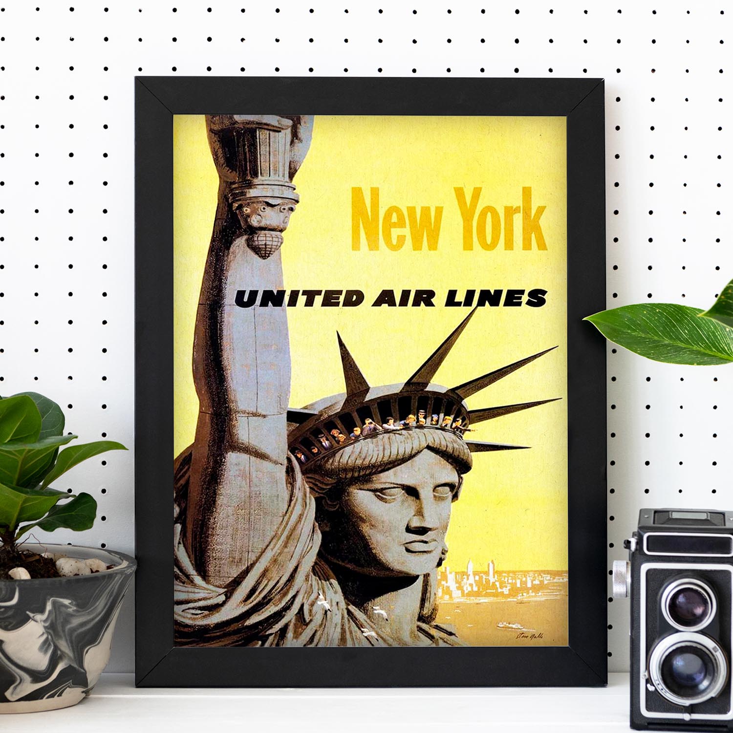 Poster Vintage. Cartel Vintage de América. Estatua de la Libertad.-Artwork-Nacnic-Nacnic Estudio SL