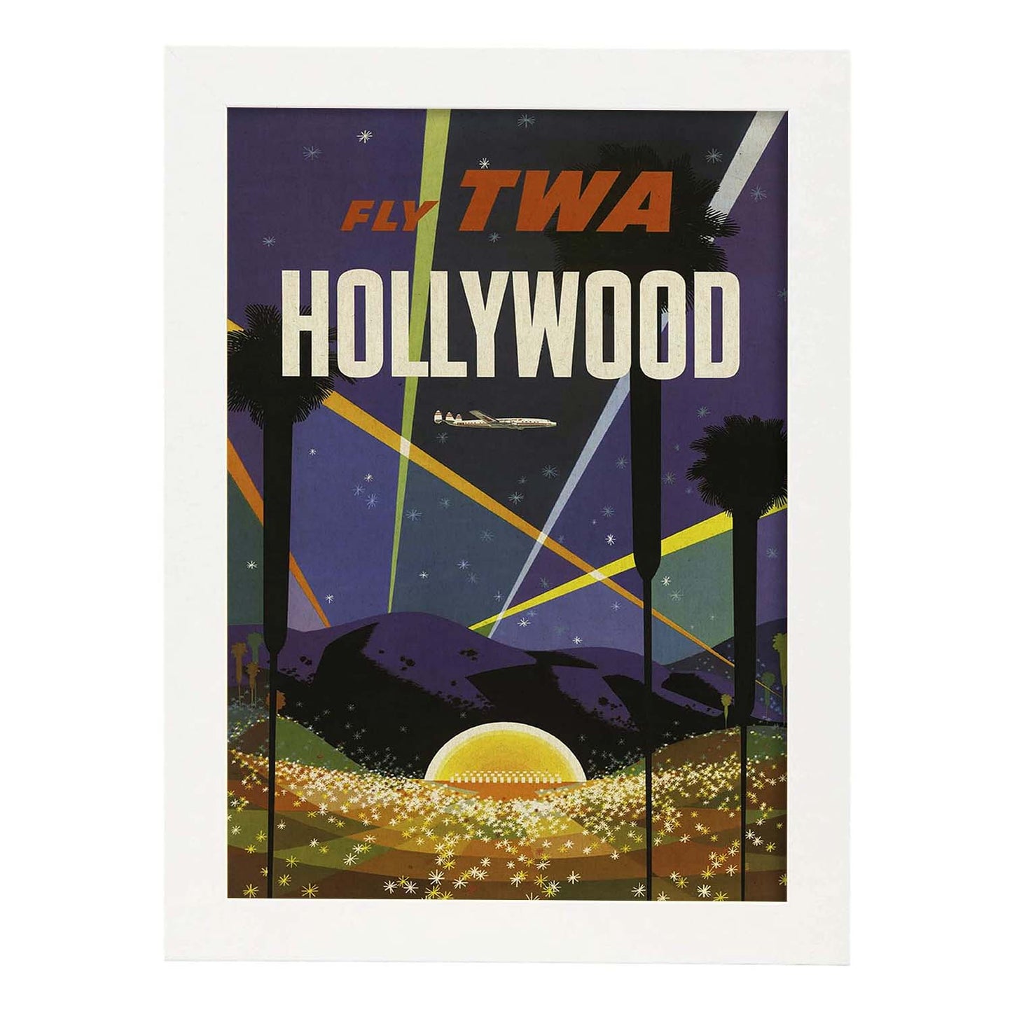 Poster Vintage. Cartel Vintage de América. Hollywood.-Artwork-Nacnic-A3-Marco Blanco-Nacnic Estudio SL
