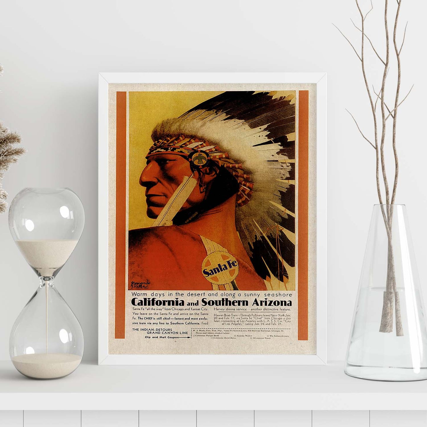 Poster Vintage. Cartel Vintage de América. Indios de California.-Artwork-Nacnic-Nacnic Estudio SL
