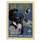 Poster Vintage. Cartel Vintage de América. Jazz de Nueva Orleans.-Artwork-Nacnic-A4-Marco Madera clara-Nacnic Estudio SL