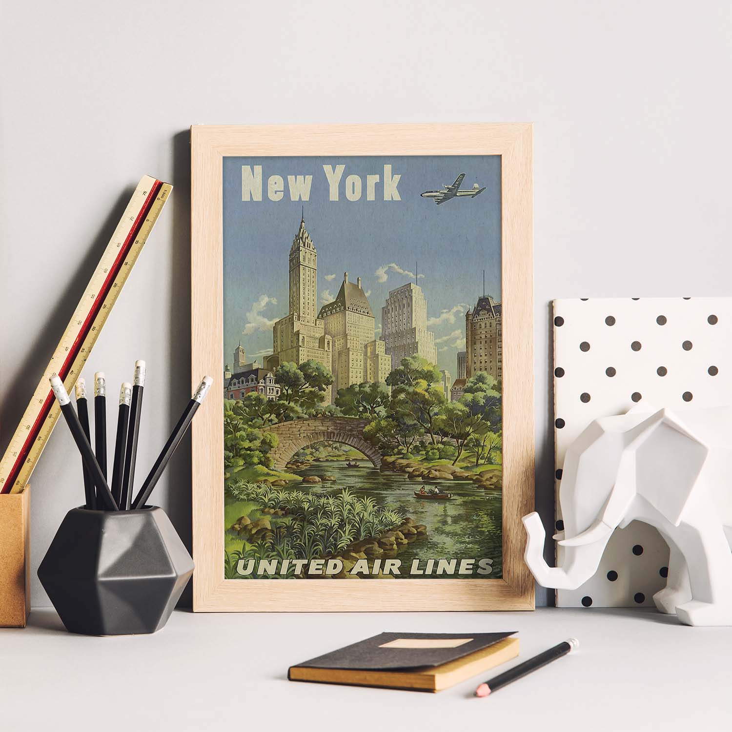 Poster Vintage. Cartel Vintage de América. Nueva York.-Artwork-Nacnic-Nacnic Estudio SL