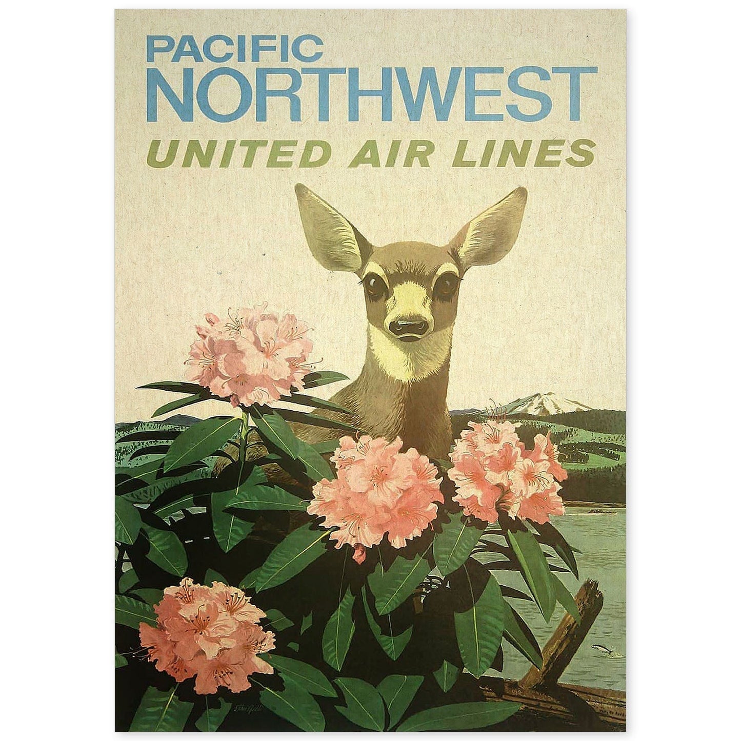 Poster Vintage. Cartel Vintage de América. Pacífico Noroeste.-Artwork-Nacnic-A4-Sin marco-Nacnic Estudio SL
