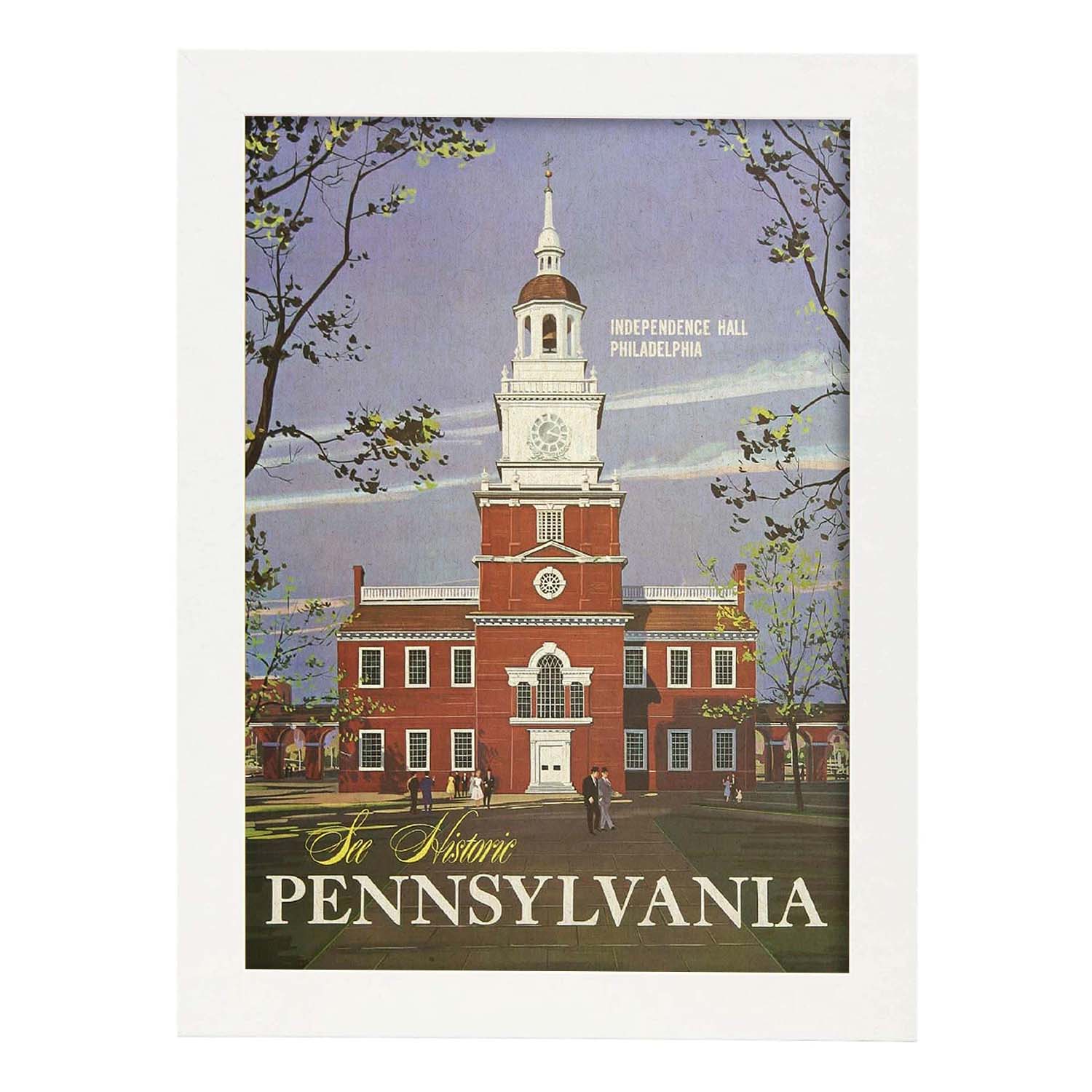 Poster Vintage. Cartel Vintage de América. Pennsylvania.-Artwork-Nacnic-A3-Marco Blanco-Nacnic Estudio SL