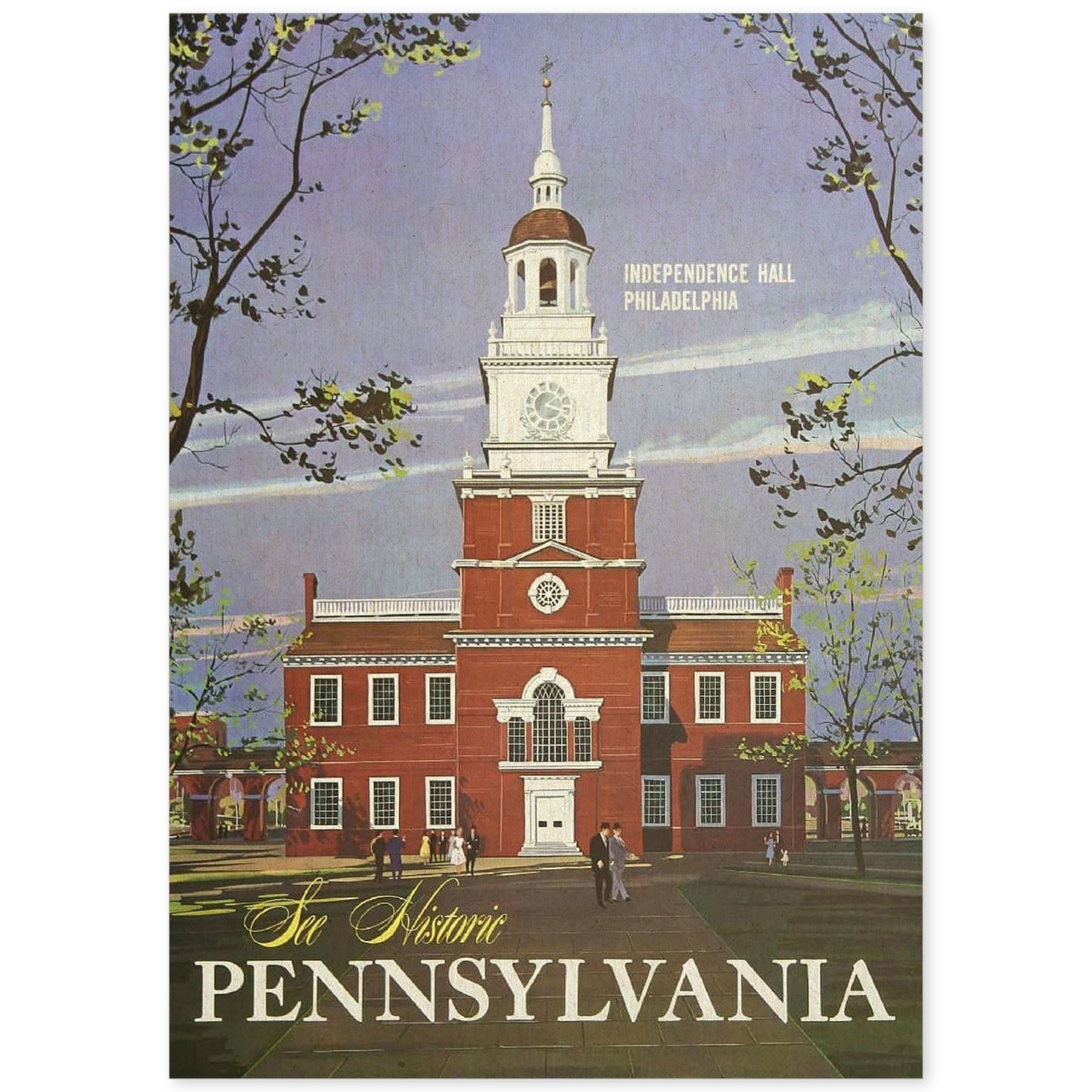 Poster Vintage. Cartel Vintage de América. Pennsylvania.-Artwork-Nacnic-A4-Sin marco-Nacnic Estudio SL