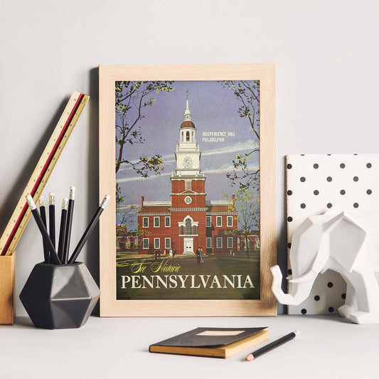 Poster Vintage. Cartel Vintage de América. Pennsylvania.-Artwork-Nacnic-Nacnic Estudio SL