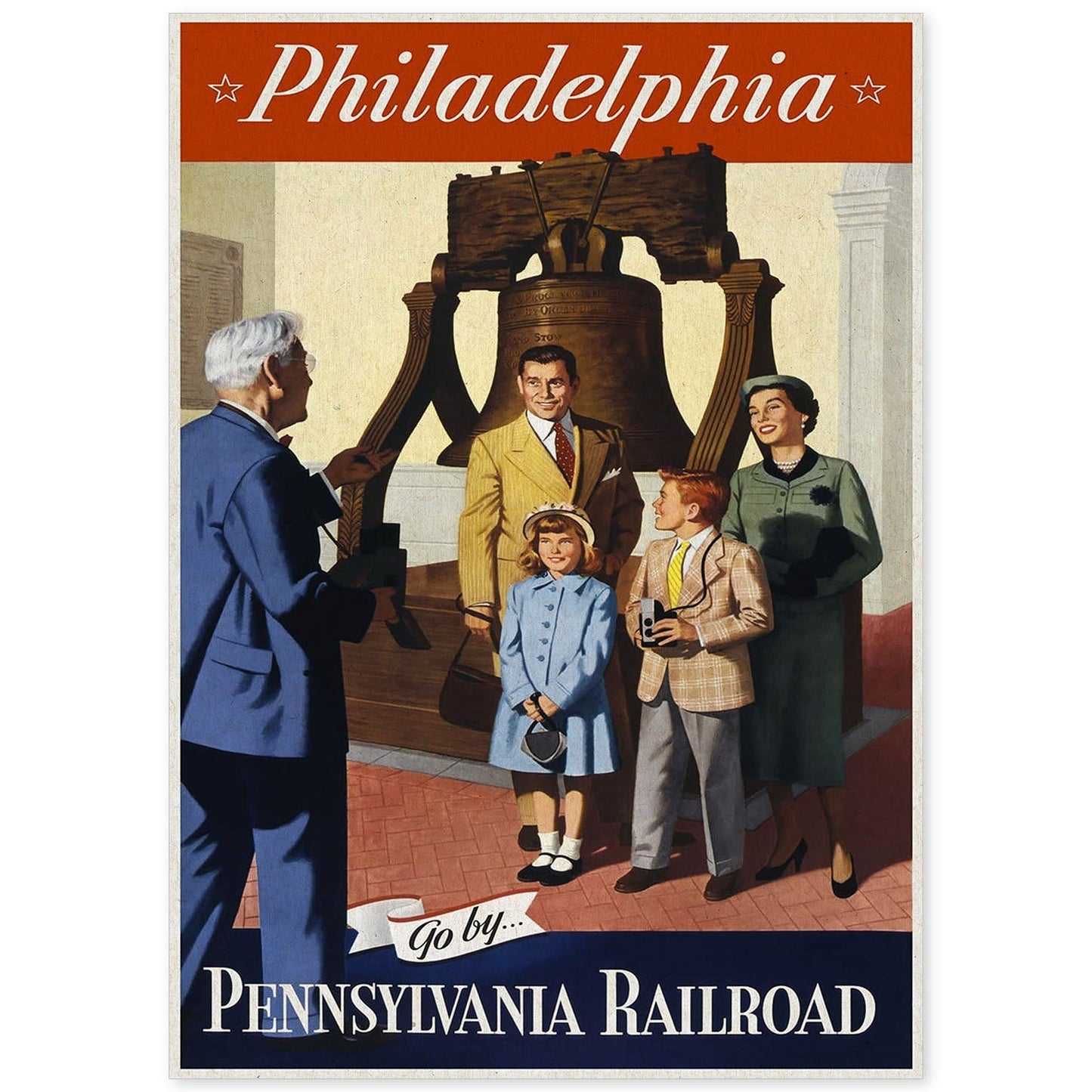 Poster Vintage. Cartel Vintage de América. Philadelphia.-Artwork-Nacnic-A4-Sin marco-Nacnic Estudio SL