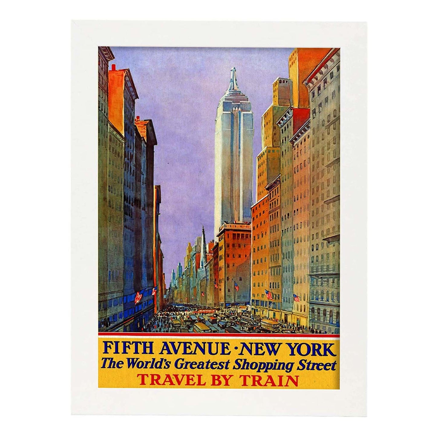 Poster Vintage. Cartel Vintage de América. Quinta Avenida, Nueva York.-Artwork-Nacnic-A3-Marco Blanco-Nacnic Estudio SL