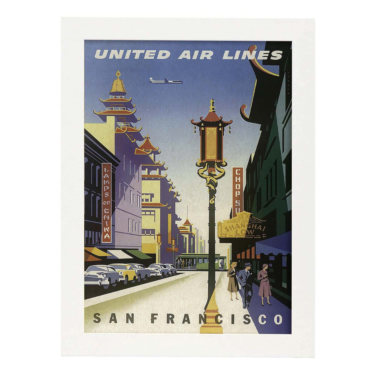 Poster Vintage. Cartel Vintage de América. Tranvia San Francisco.-Artwork-Nacnic-A3-Marco Blanco-Nacnic Estudio SL