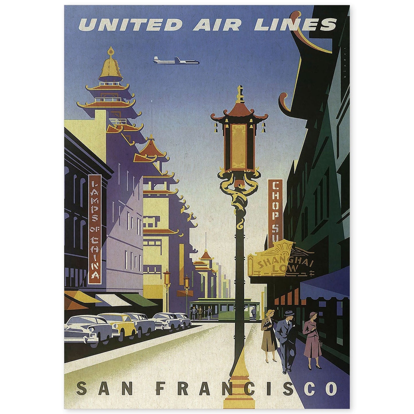 Poster Vintage. Cartel Vintage de América. Tranvia San Francisco.-Artwork-Nacnic-A4-Sin marco-Nacnic Estudio SL
