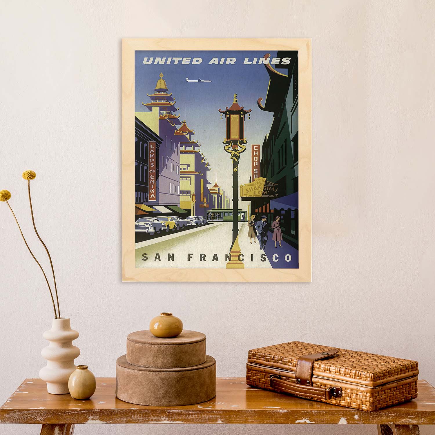 Poster Vintage. Cartel Vintage de América. Tranvia San Francisco.-Artwork-Nacnic-Nacnic Estudio SL