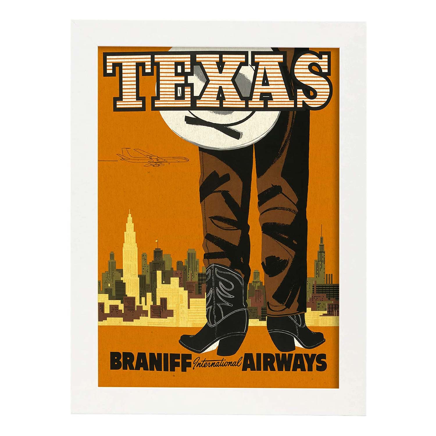 Poster Vintage. Cartel Vintage de América. Vaquero de Texas.-Artwork-Nacnic-A3-Marco Blanco-Nacnic Estudio SL