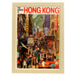 Poster vintage. Cartel vintage de Asia. Calle de Hong Kong.-Artwork-Nacnic-A3-Marco Madera clara-Nacnic Estudio SL