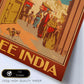 Poster vintage. Cartel vintage de Asia. Calle de India.-Artwork-Nacnic-Nacnic Estudio SL