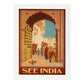 Poster vintage. Cartel vintage de Asia. Calle de India.-Artwork-Nacnic-A4-Marco Blanco-Nacnic Estudio SL