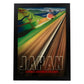 Poster vintage. Cartel vintage de Asia. Tren de Japón.-Artwork-Nacnic-A3-Marco Negro-Nacnic Estudio SL