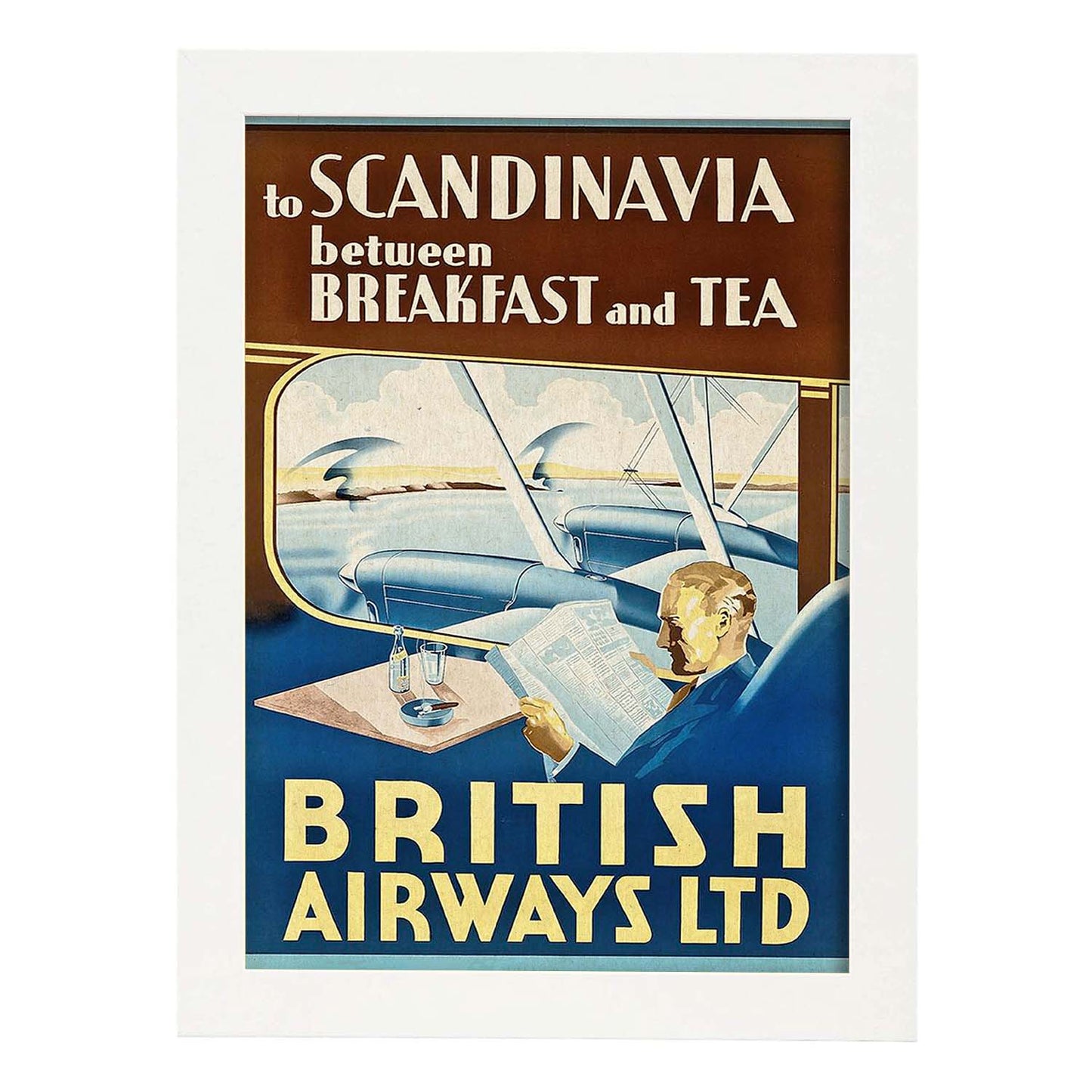 Poster vintage. Cartel vintage de British Airways.-Artwork-Nacnic-A3-Marco Blanco-Nacnic Estudio SL