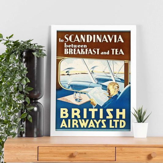 Poster vintage. Cartel vintage de British Airways.-Artwork-Nacnic-Nacnic Estudio SL