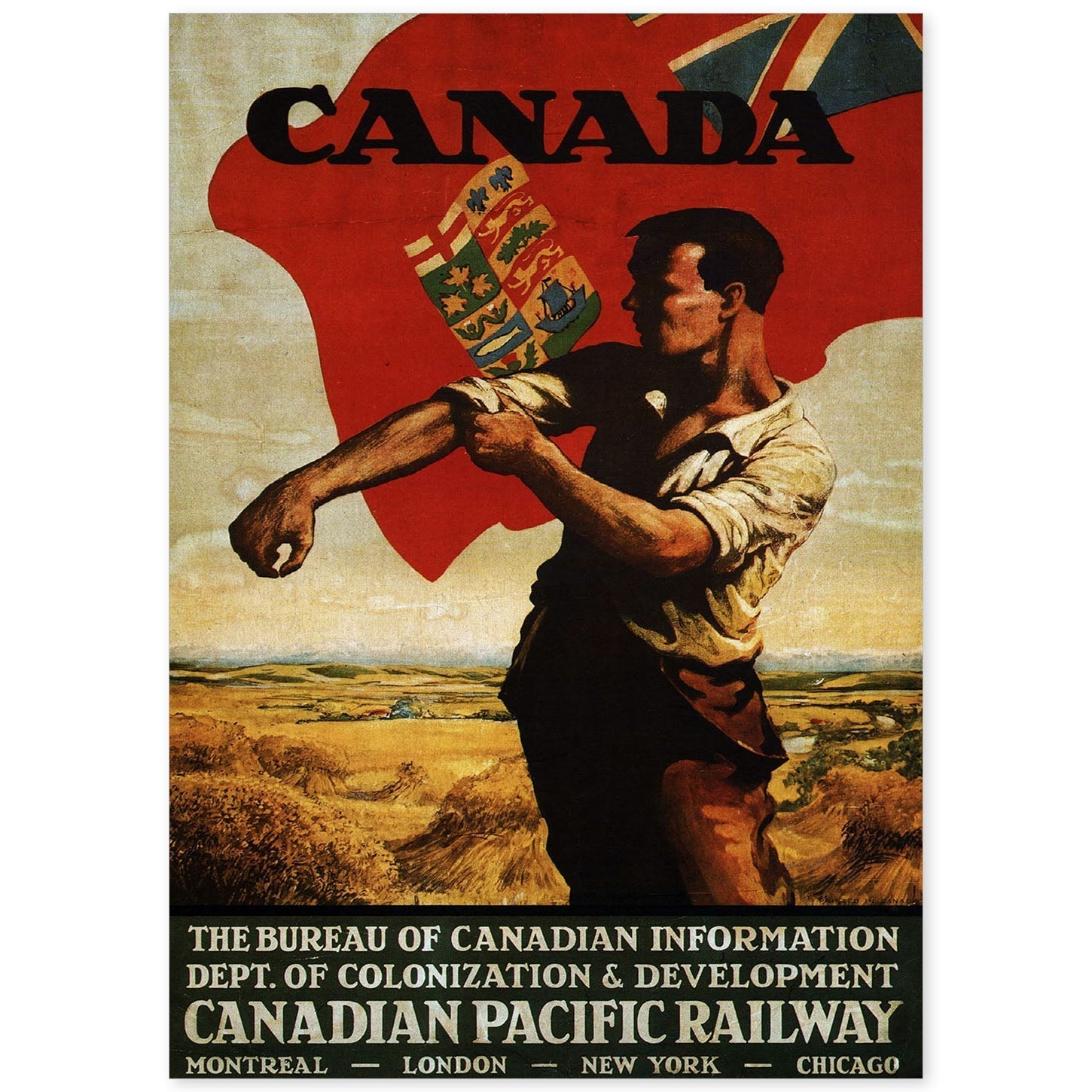 Poster vintage. Cartel vintage de Canadá.-Artwork-Nacnic-A4-Sin marco-Nacnic Estudio SL