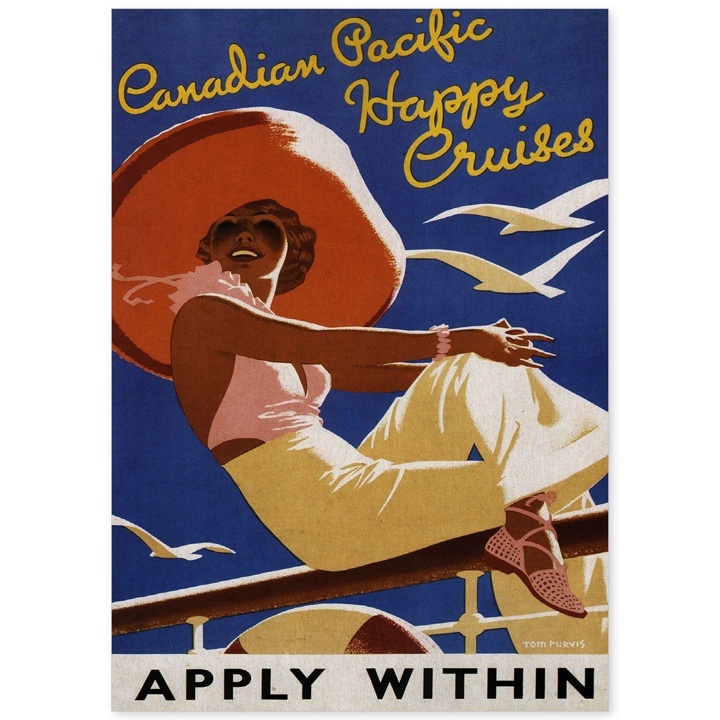 Poster vintage. Cartel vintage de crucero canadiense.-Artwork-Nacnic-A4-Sin marco-Nacnic Estudio SL