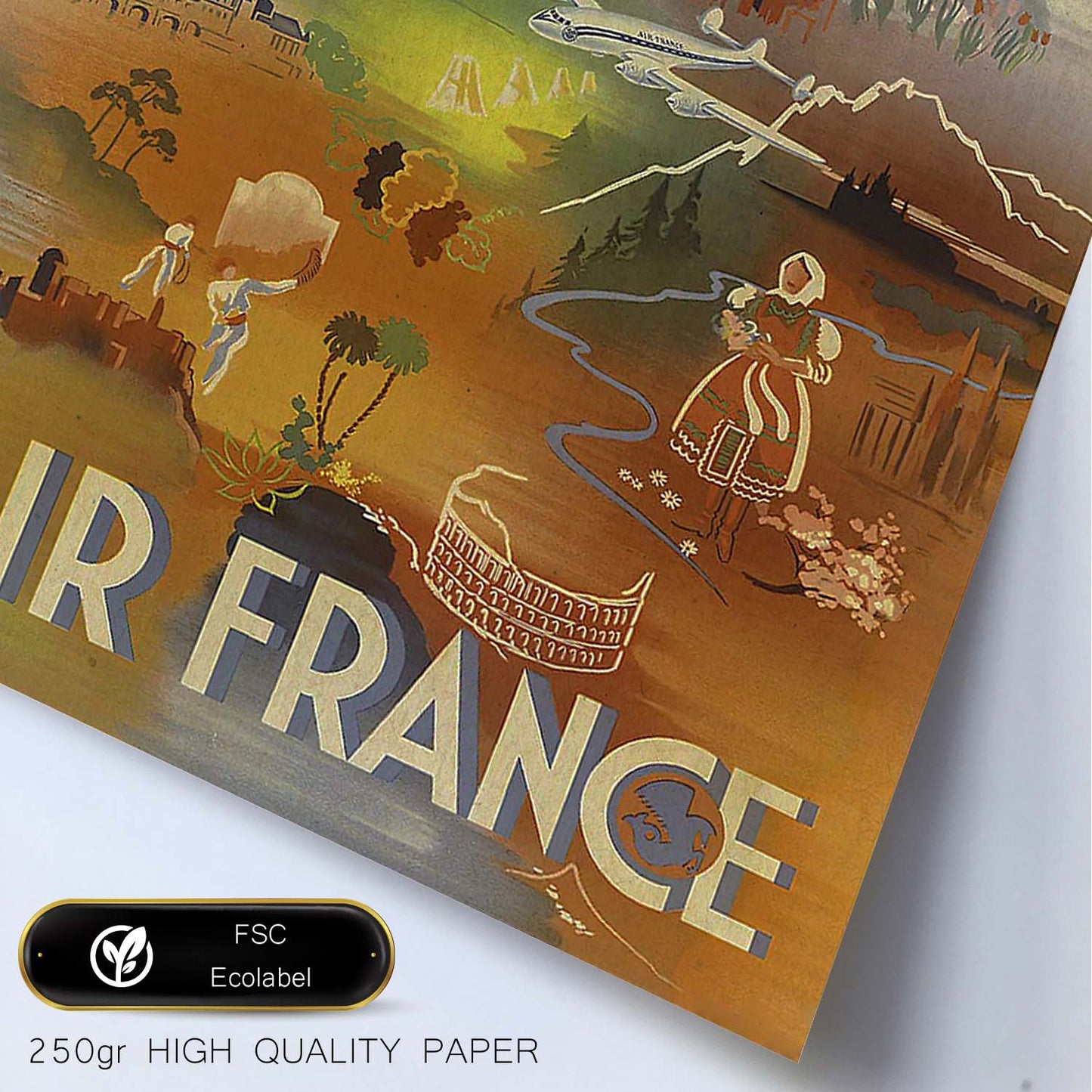 Poster vintage. Cartel vintage de Europa. Air France.-Artwork-Nacnic-Nacnic Estudio SL
