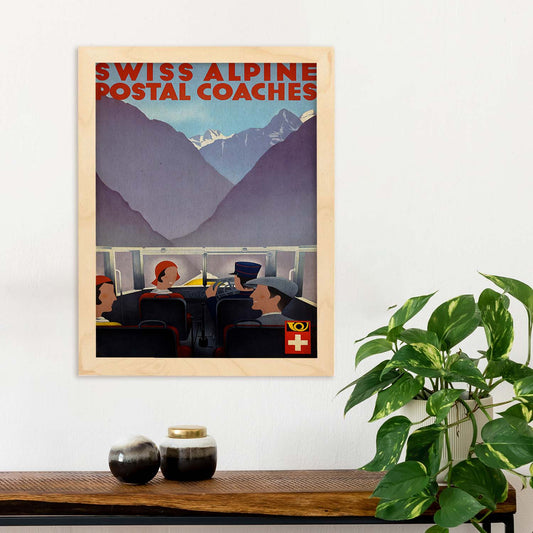 Poster vintage. Cartel vintage de Europa. Alpes suizos.-Artwork-Nacnic-Nacnic Estudio SL