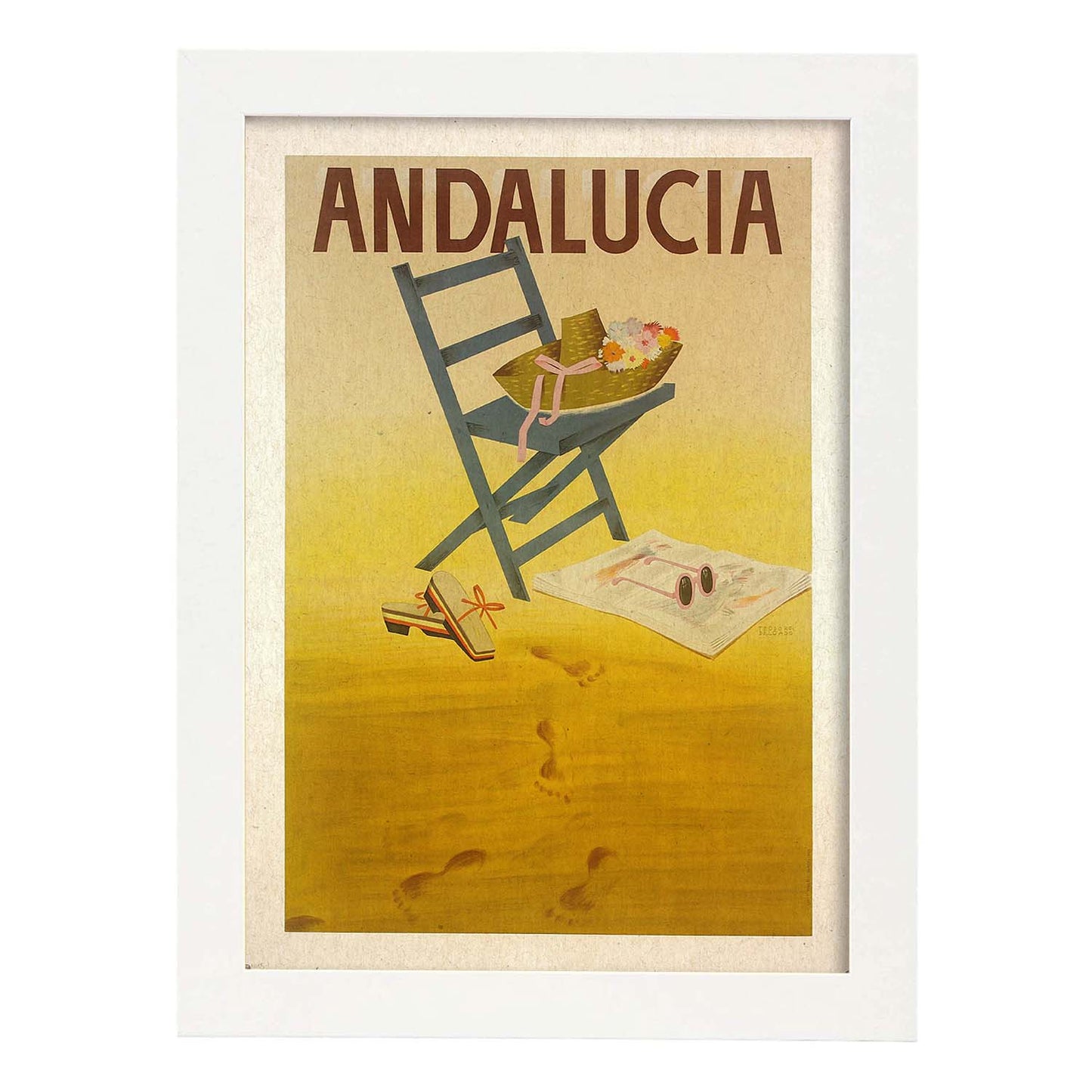 Poster vintage. Cartel vintage de Europa. Andalucia.-Artwork-Nacnic-A3-Marco Blanco-Nacnic Estudio SL