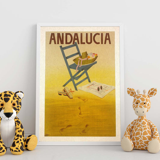 Poster vintage. Cartel vintage de Europa. Andalucia.-Artwork-Nacnic-Nacnic Estudio SL