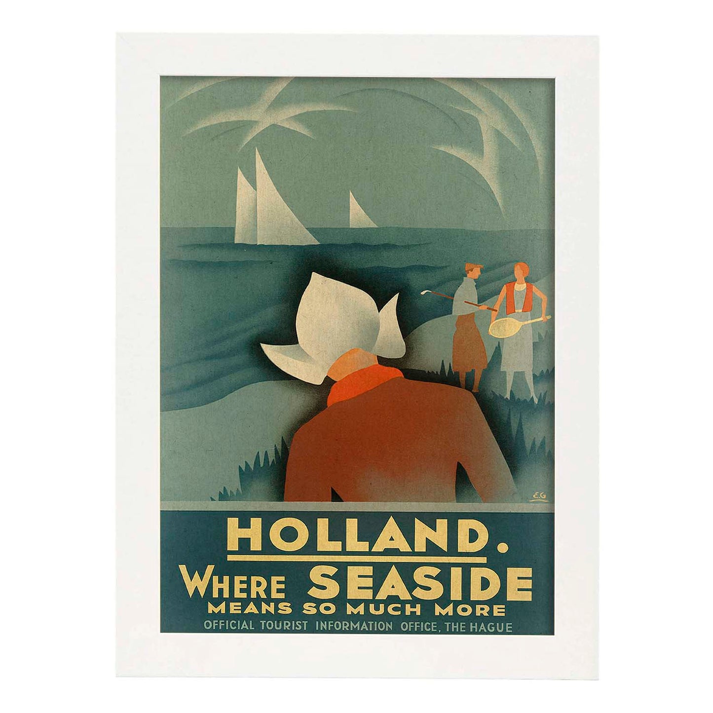 Poster vintage. Cartel vintage de Europa. Barcos en Holanda.-Artwork-Nacnic-A3-Marco Blanco-Nacnic Estudio SL