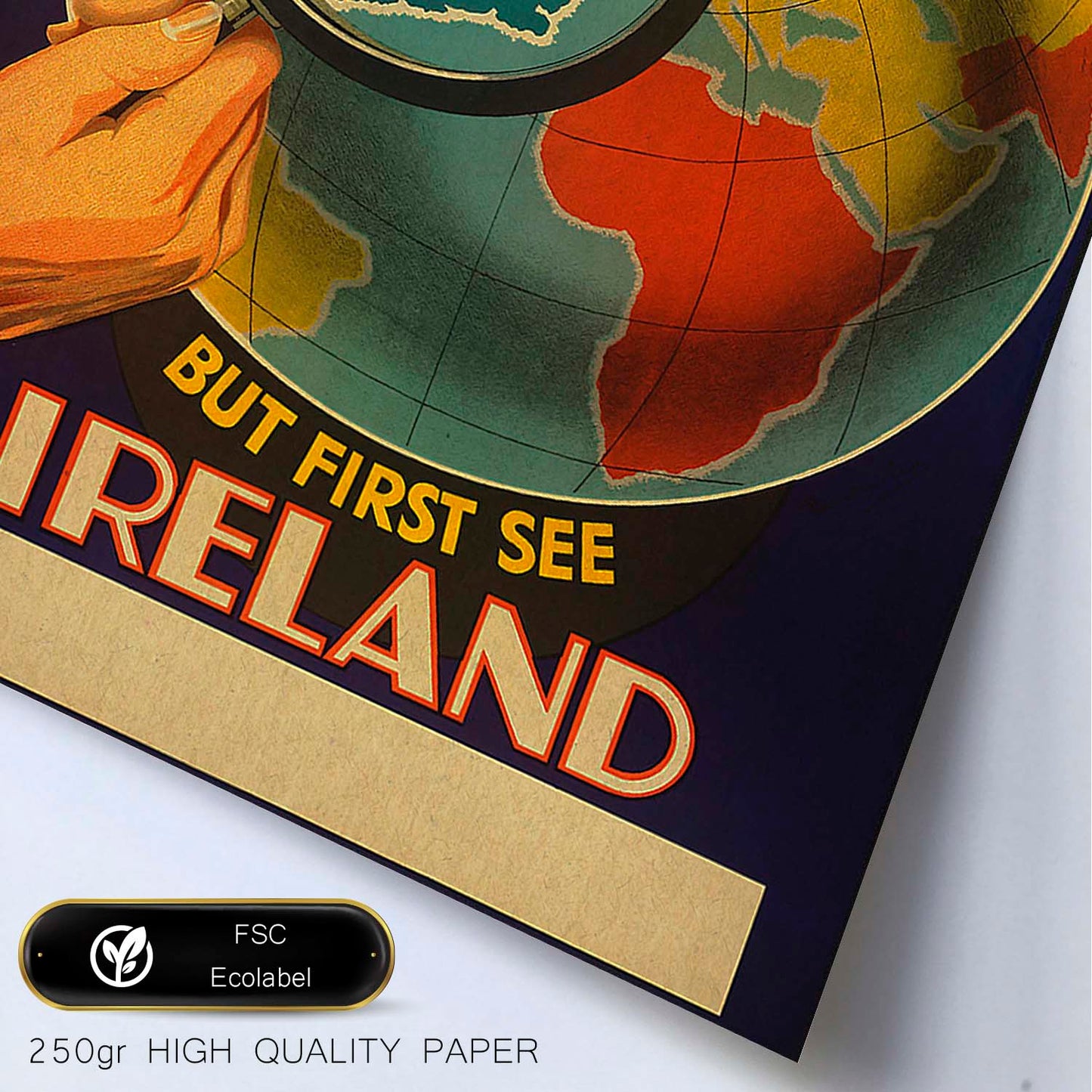 Poster vintage. Cartel vintage de Europa. Conoce Irlanda.-Artwork-Nacnic-Nacnic Estudio SL
