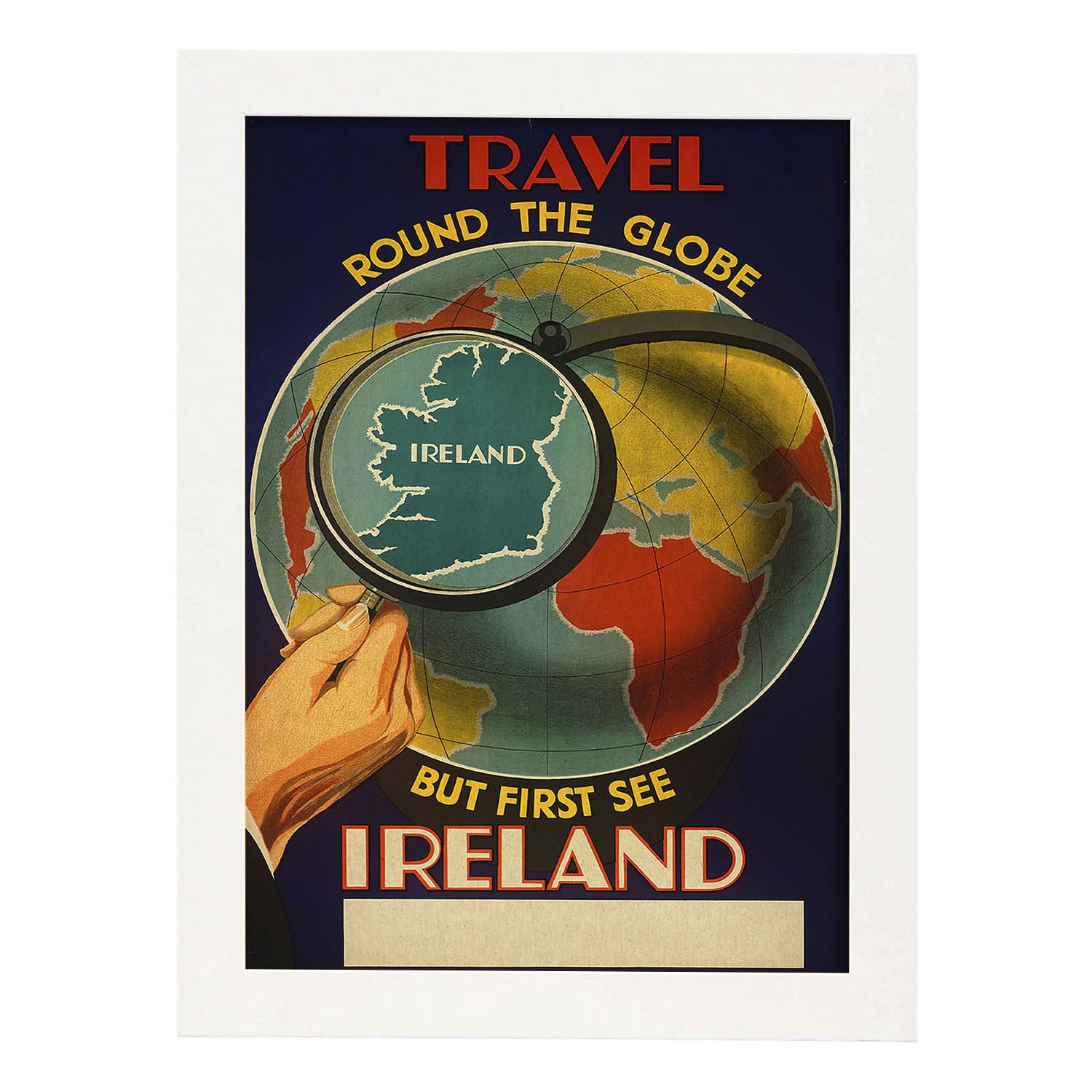 Poster vintage. Cartel vintage de Europa. Conoce Irlanda.-Artwork-Nacnic-A3-Marco Blanco-Nacnic Estudio SL
