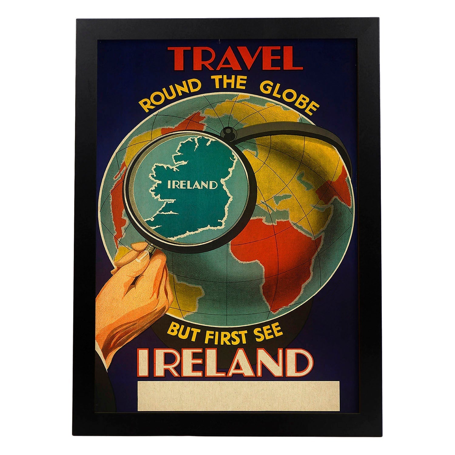 Poster vintage. Cartel vintage de Europa. Conoce Irlanda.-Artwork-Nacnic-A3-Marco Negro-Nacnic Estudio SL