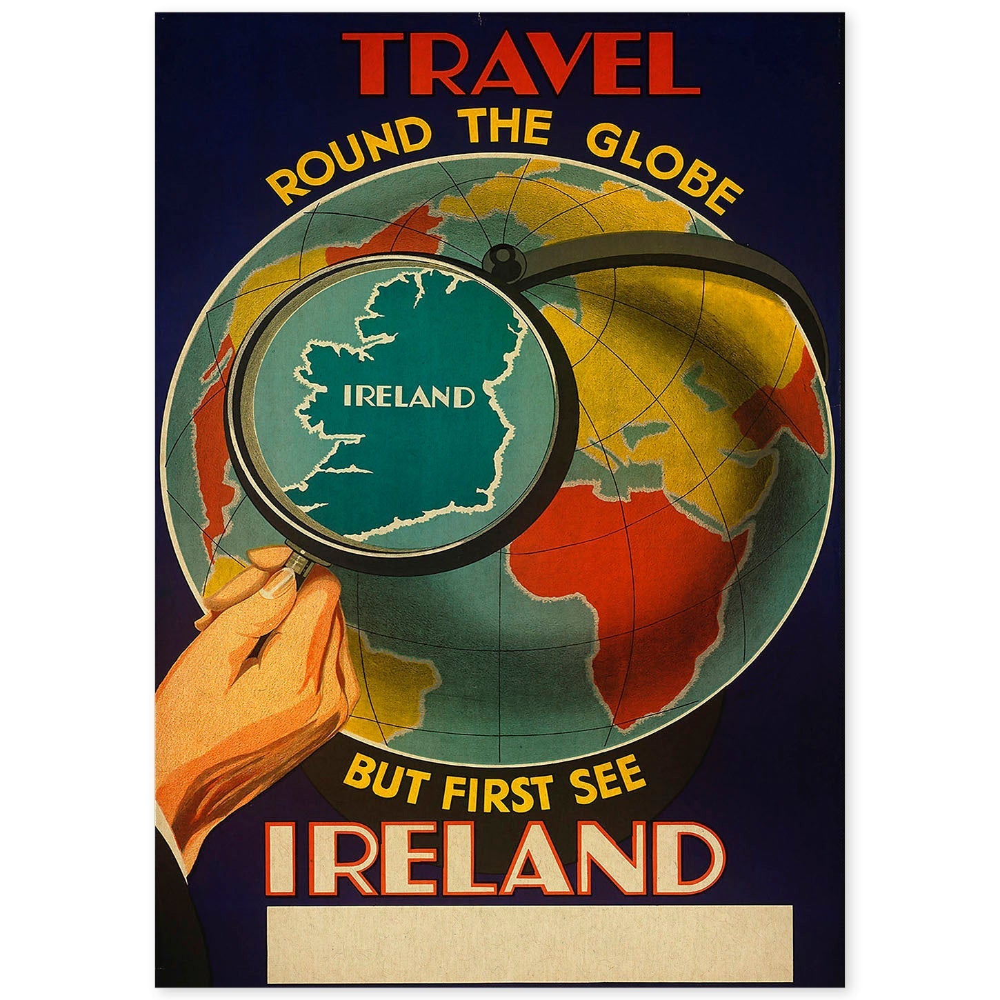 Poster vintage. Cartel vintage de Europa. Conoce Irlanda.-Artwork-Nacnic-A4-Sin marco-Nacnic Estudio SL