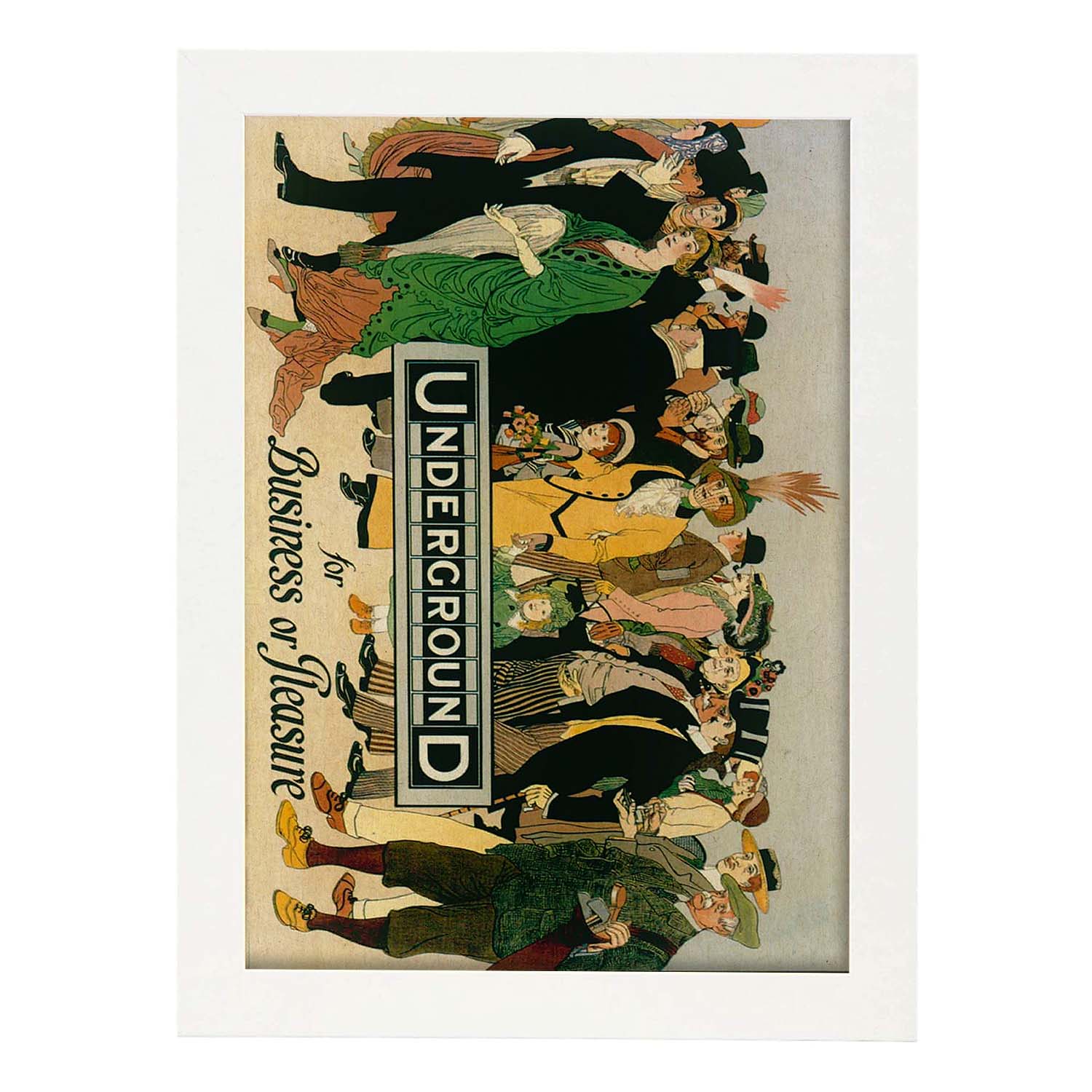 Poster vintage. Cartel vintage de Europa. Metro de Londres, 1913.-Artwork-Nacnic-A3-Marco Blanco-Nacnic Estudio SL