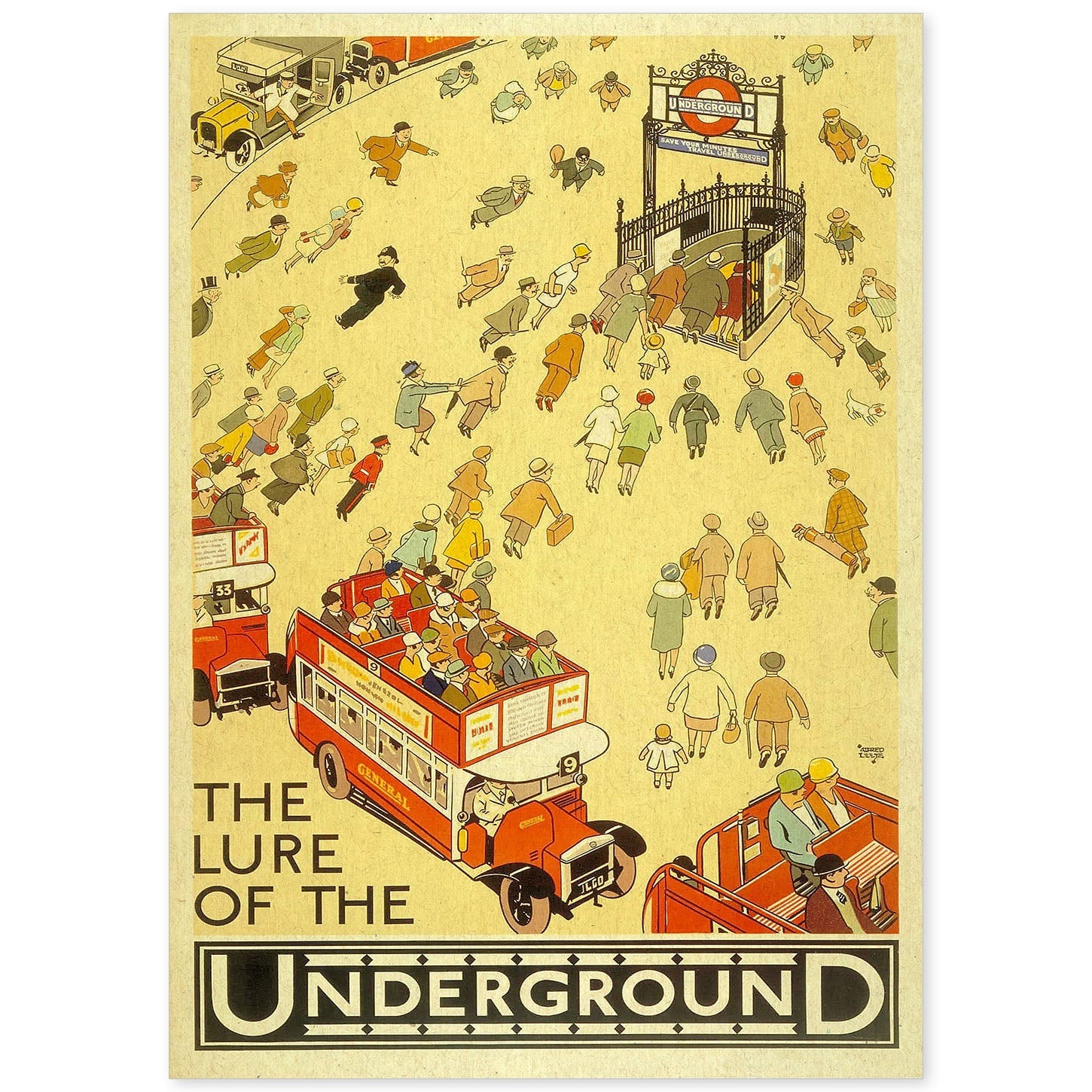 Poster vintage. Cartel vintage de Europa. Metro de Londres.-Artwork-Nacnic-A4-Sin marco-Nacnic Estudio SL