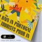 Poster vintage. Cartel vintage de Europa. No llueve en Portugal.-Artwork-Nacnic-Nacnic Estudio SL