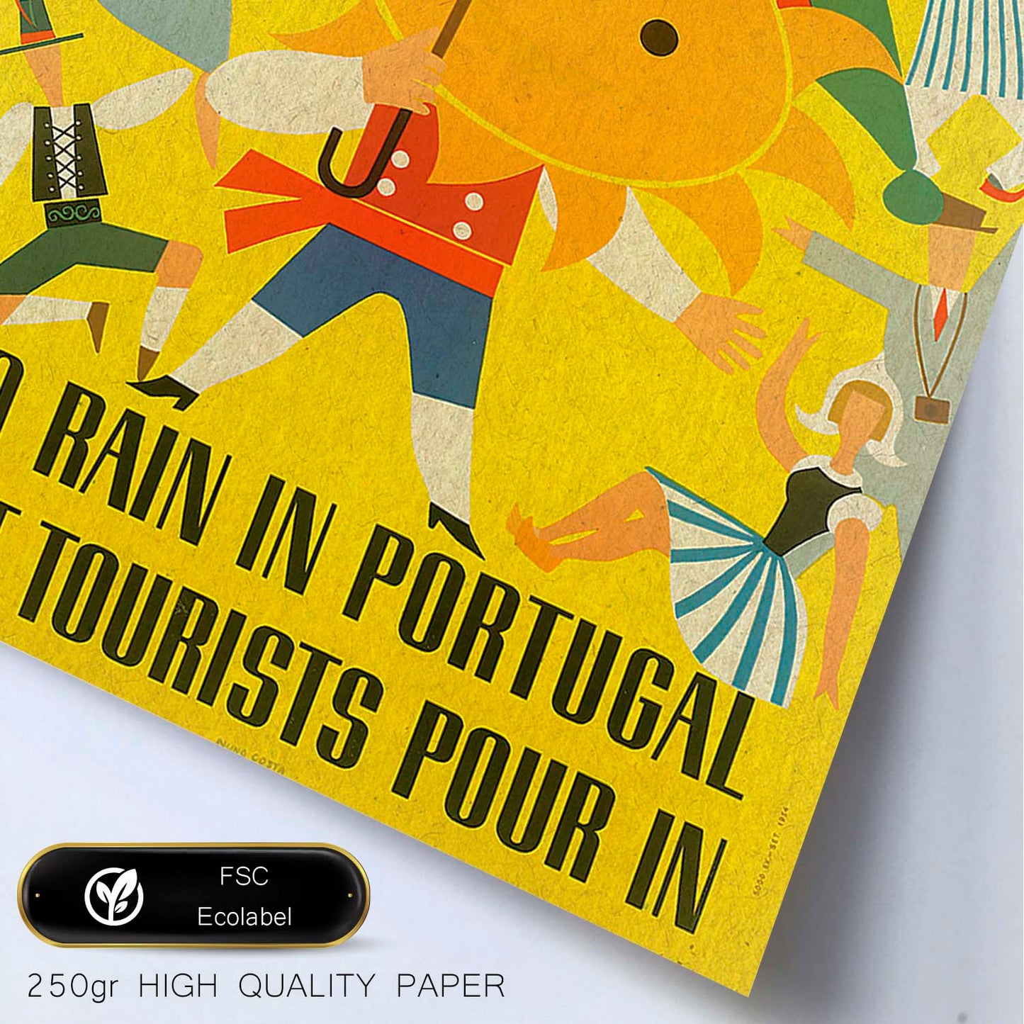Poster vintage. Cartel vintage de Europa. No llueve en Portugal.-Artwork-Nacnic-Nacnic Estudio SL